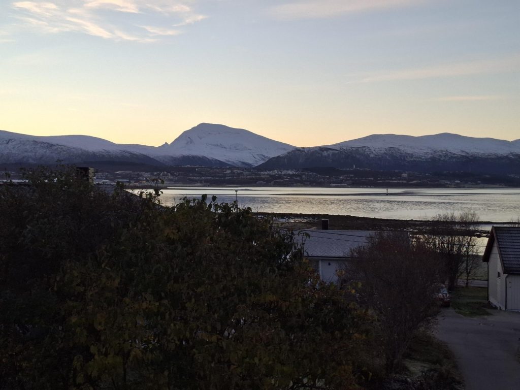 View of Tromsdalstinden, Mountain in Tromsø, Norway